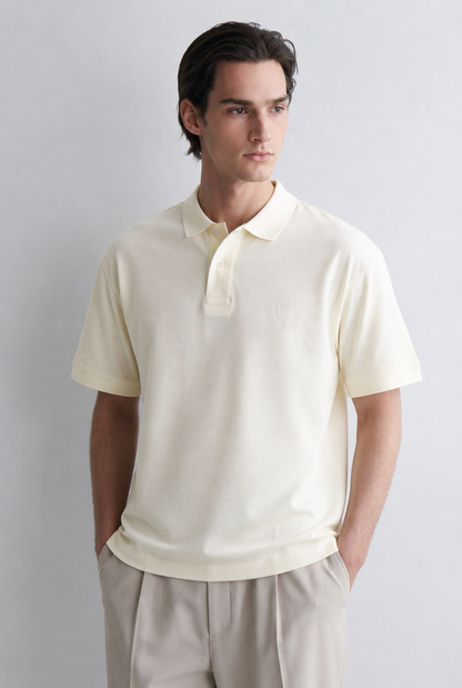 Polo Psycho Bunny Logo Pequeño Amarillo