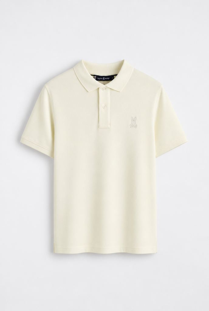 Polo Psycho Bunny Logo Pequeño Amarillo