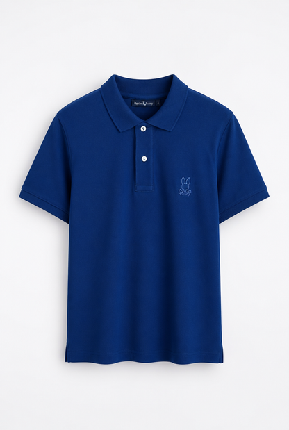 Polo Psycho Bunny Logo Pequeño Azul Oscuro